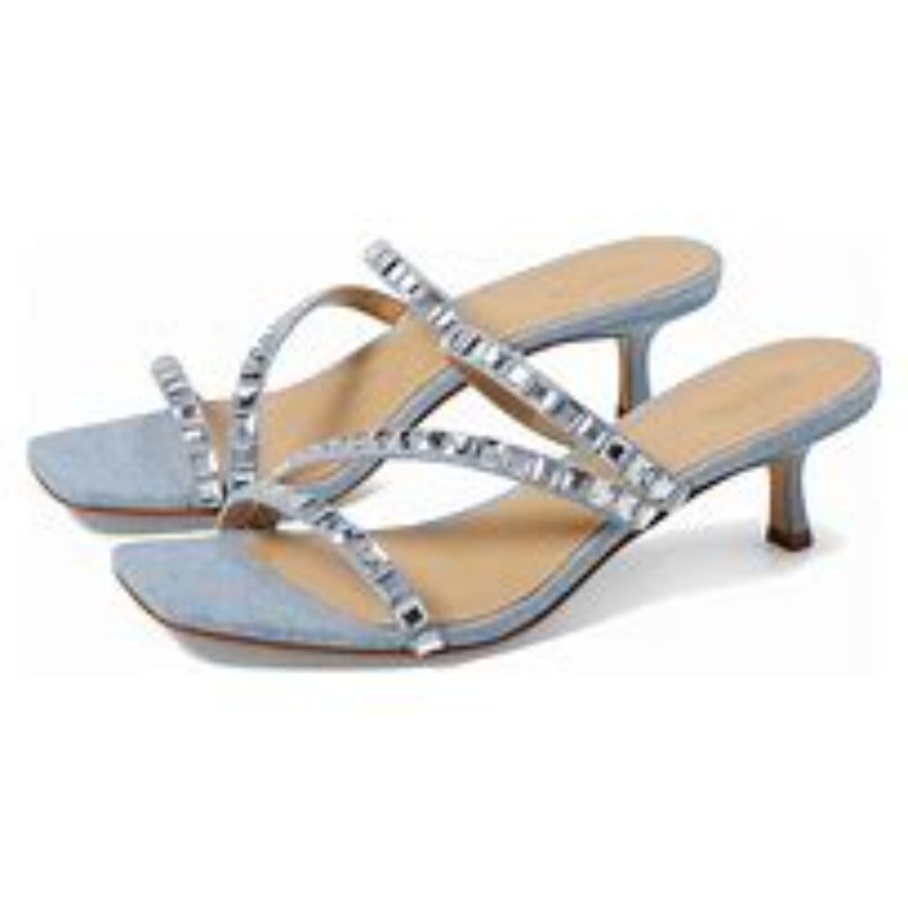 MICHAEL Michael Kors $145 Celia Kitten Slide Blue Haze Sz 10 NIB!